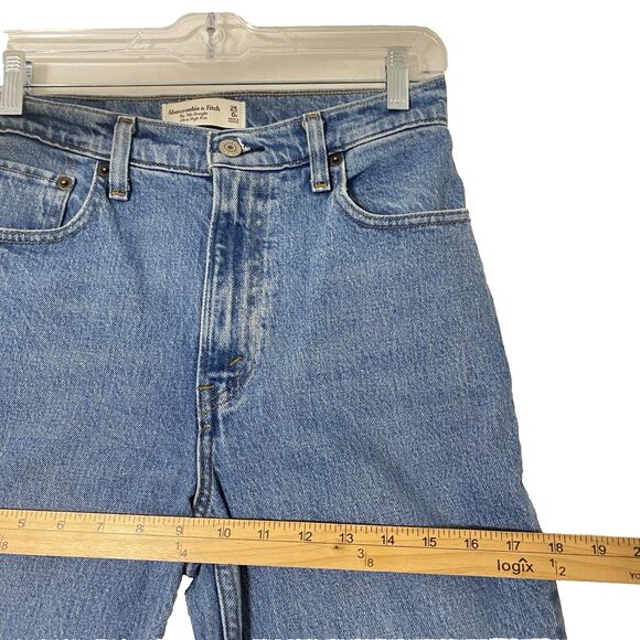 Abercrombie Fitch Jeans Women 25/0 Blue The 90s Straight Ultra High Rise - Picture 5 of 12